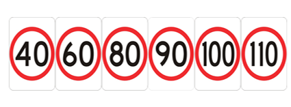 P1 AND P2 SPEED LIMIT SIGN